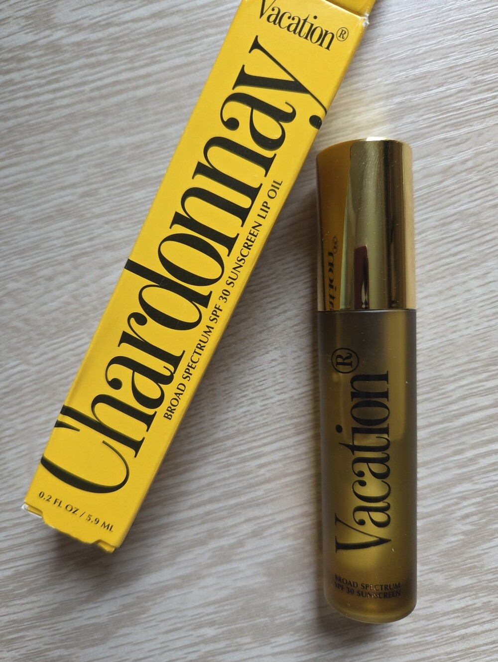Vacation Chardonnay Lip Oil SPF 30, NWT
